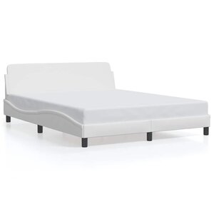 vidaXL Cadre de lit Dover blanc 160x200 cm similicuir