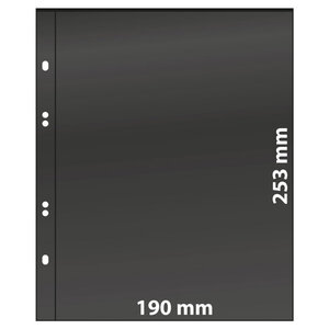 Feuilles Multi Collect Lindner noires à 1 poche pour blocs-feuillets.