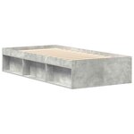 vidaXL Cadre de lit sans matelas gris béton 100x200 cm