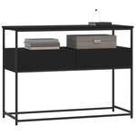 vidaXL Table console noir 100x40x75 cm bois d'ingénierie