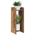 vidaXL Support de Plante 2 pièces Bois ancien 30 x 30 x 80 cm