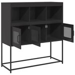 vidaXL Buffet noir 100 5x39x107 cm acier laminé à froid