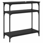 vidaXL Table console Chêne noir 75 x 29 x 75 cm Bois d'ingénierie