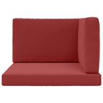 vidaXL Coussin de canapé d'extérieur 3 Pièces Bordeaux Polyester