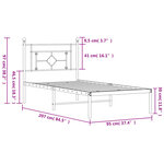 vidaXL Cadre de lit métal sans matelas avec tête de lit blanc 90x200cm