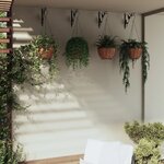 vidaXL Supports de panier suspendu avec jardinières 4 Pièces noir acier