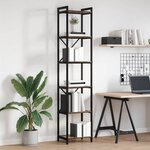 vidaXL Bibliothèque Chêne fumé 40 x 30 x 188 cm Bois d'ingénierie