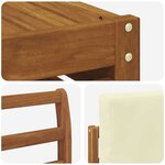vidaXL Ensemble de canapés d'extérieur 6 pc Naturel et Crème Polyester