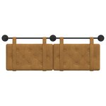 vidaXL Tête de lit suspendue Marron Velours