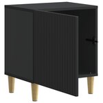 vidaXL Cabinet de chevet Noir 43 x 34 5 x 50 cm Bois d'ingénierie