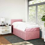 vidaXL Sommier à lattes de lit et matelas Rose 80x200 cm Velours