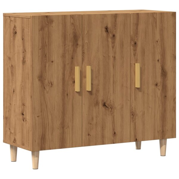vidaXL Buffet chêne artisanal 90x34x80 cm bois d'ingénierie