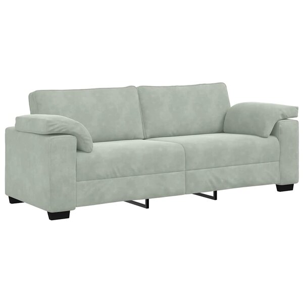 vidaXL Canapé à 3 places gris clair 178 cm Velours
