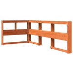 vidaXL Lit bibliothèque sans matelas cire marron 90x200 cm pin massif