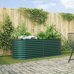 vidaXL Jardinière surélevée Vert 240 x 80 x 81 cm Acier