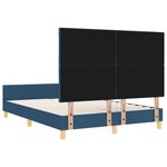 Cadre de lit en tissu bleu vidaXL 140x200 cm