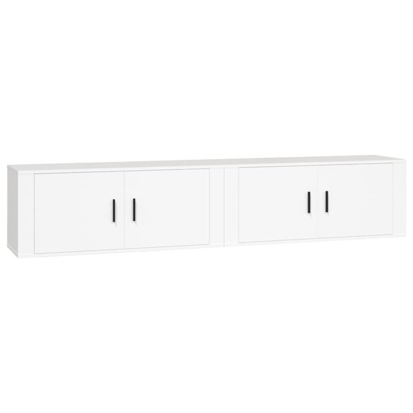 vidaXL Meubles TV muraux 2 Pièces blanc 100x34 5x40 cm