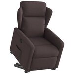 vidaXL Fauteuil inclinable marron foncé tissu
