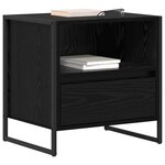 vidaXL Table de chevet Chêne noir 50 x 39 5 x 50 cm Bois d'ingénierie