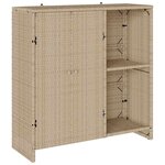vidaXL Armoire de rangement avec porte Beige 100 x 36 x 102 cm Rotin