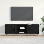 vidaXL Meuble TV Chêne noir 150 x 30 x 50 cm Bois d'ingénierie