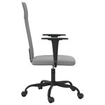 Chaise fauteuil siège de bureau informatique étude réglable en hauteur clair tissu gris 02_0024068
