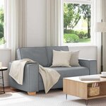 vidaXL Canapé 2 places Gris clair 120 cm Tissu