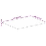 vidaXL Dessus de table à bord vivant 110x80x3 8cm bois massif manguier