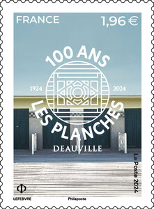 Timbre - Deauville - 100 ans des Planches (1924 - 2024) - Lettre Internationale