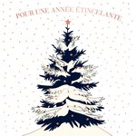 Carte De Vœux Etincelle Sapin Etincellant - Draeger paris