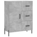 vidaXL Buffet haut Gris béton 69 5x34x180 cm Bois d'ingénierie