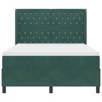 vidaXL Lit à ressorts avec tête de lit Vert foncé 160 x 200 cm Velours