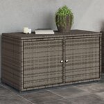 vidaXL Armoire de rangement jardin gris 110x55x60 5 cm résine tressée