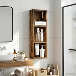 vidaXL Armoire murale de salle de bain Chêne Fumé 20 x 10 x 60 5 cm