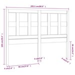 vidaXL Tête de lit Marron miel 205 5x4x100 cm Bois massif de pin