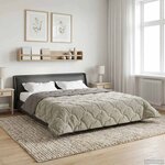 vidaXL Duvet d'hiver 200 x 200 cm Hiver Gris clair Respirant
