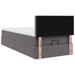 VidaXL Cadre de lit ottoman avec matelas gris 90x190 cm similicuir