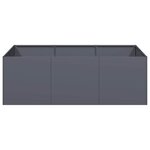 vidaXL Jardinière anthracite 120x80x40 cm acier