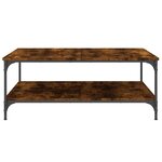 vidaXL Table basse chêne fumé 100x100x40 cm bois d'ingénierie