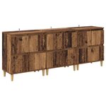 vidaXL Buffets 3 Pièces Bois Ancien 60 x 35 x 70 cm Bois d'ingénierie