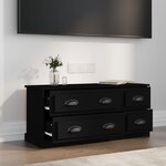 vidaXL Meuble TV noir 100x35 5x45 cm bois d'ingénierie