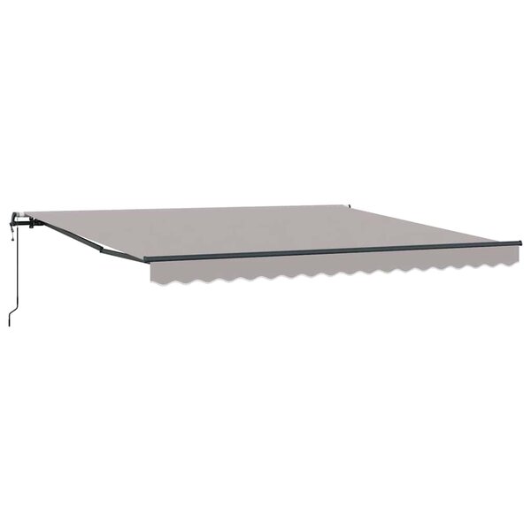 vidaXL Auvent Rétractable Gris clair 400 × 350 cm tissu