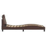 vidaXL Cadre de lit avec LED sans matelas marron 90x190 cm