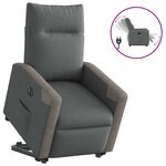 vidaXL Fauteuil inclinable électrique gris foncé tissu