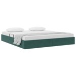 vidaXL Cadre de lit ottoman Vert foncé 180 x 200 cm Velours