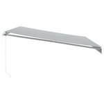 vidaXL Auvent manuel rétractable anthracite et blanc 450x350 cm