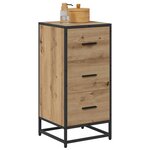 vidaXL Buffet chêne artisanal 35.5 x 35 x 76 cm Bois d'ingénierie