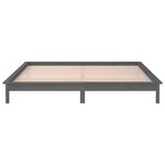 vidaXL Cadre de lit à LED sans matelas gris 120x190 cm bois massif