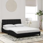 vidaXL Cadre de lit sans matelas Hanko noir 120x200 cm velours