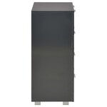 vidaXL Buffet Noir brillant 60x35x80 cm Bois d'ingénierie